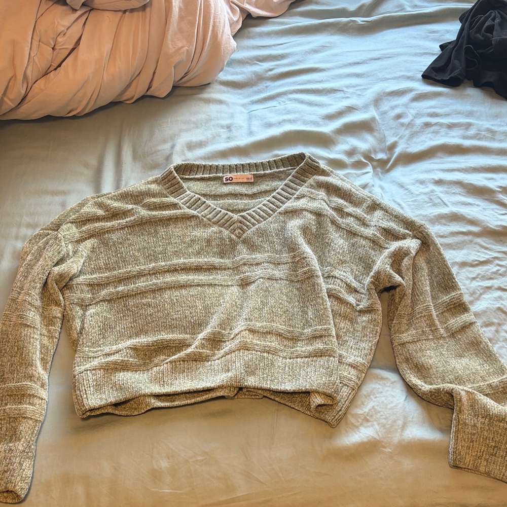 V-Neck Beige Sweater